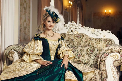 A transformation by putting on a ballgown