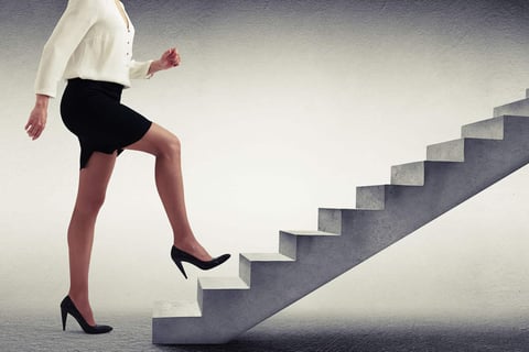 Crossdressing woman takes her first steps