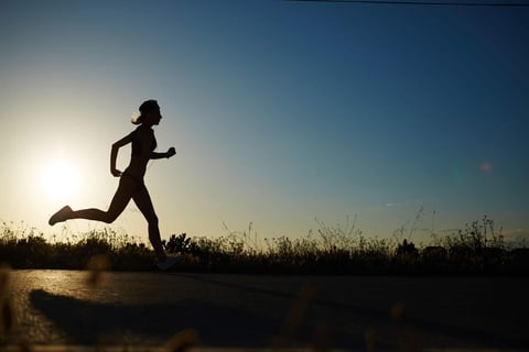 Crossdresser running fast