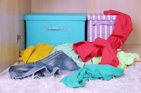 Crossdressing clothes in the closet