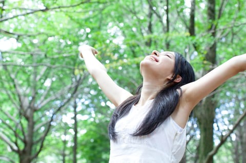 Girl in woods