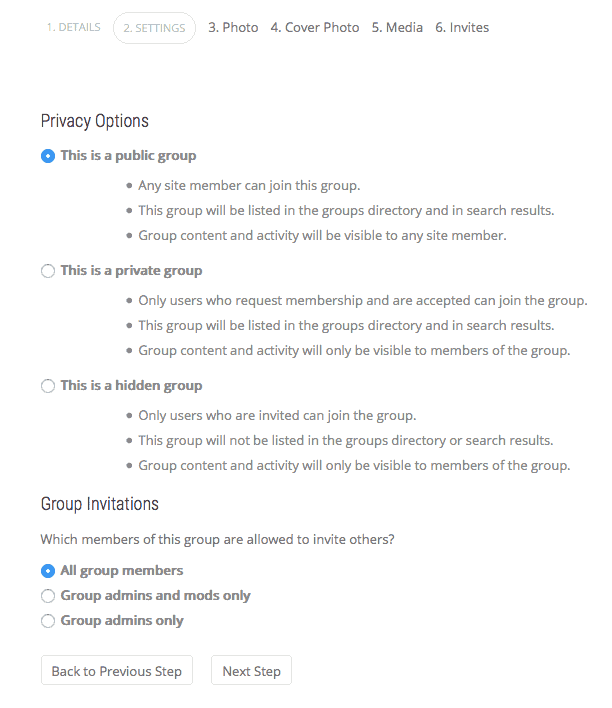 Group Settings