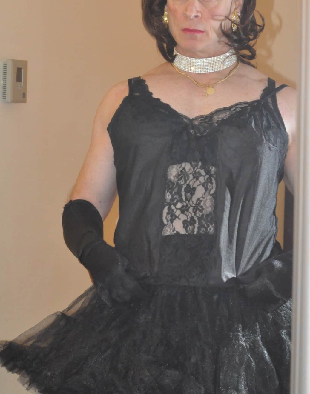 black satin lace